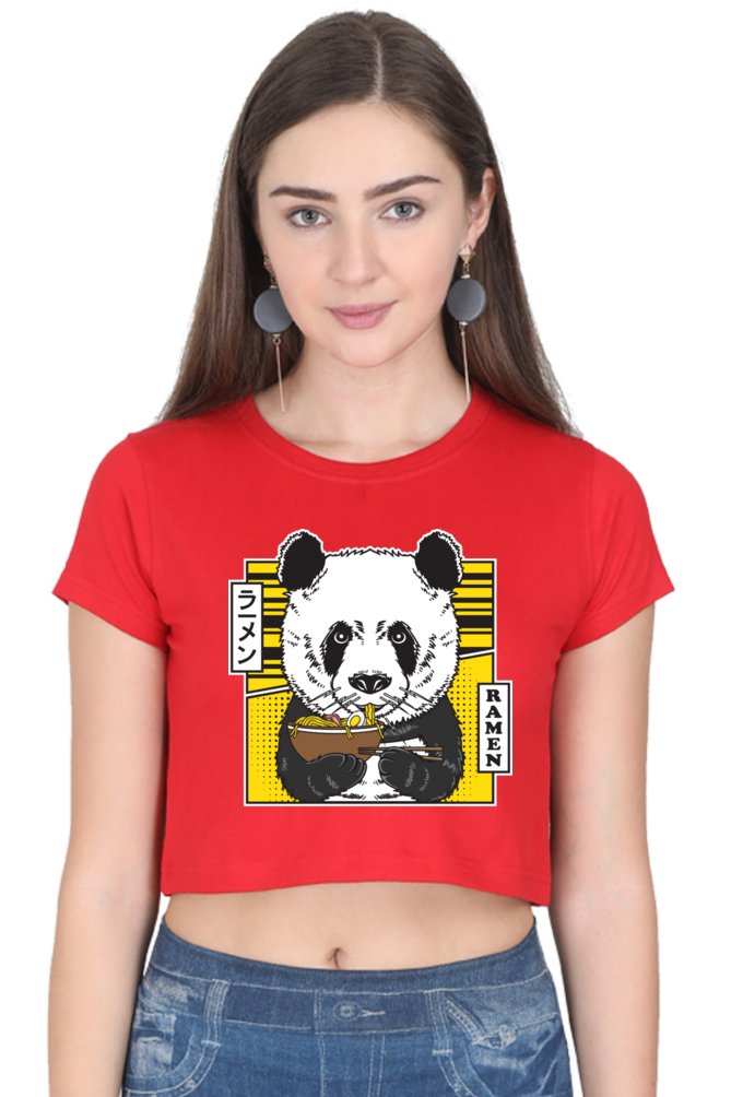 Ramen Panda Crop Top