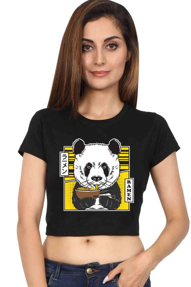 Ramen Panda Crop Top