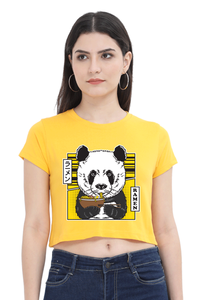 Ramen Panda Crop Top