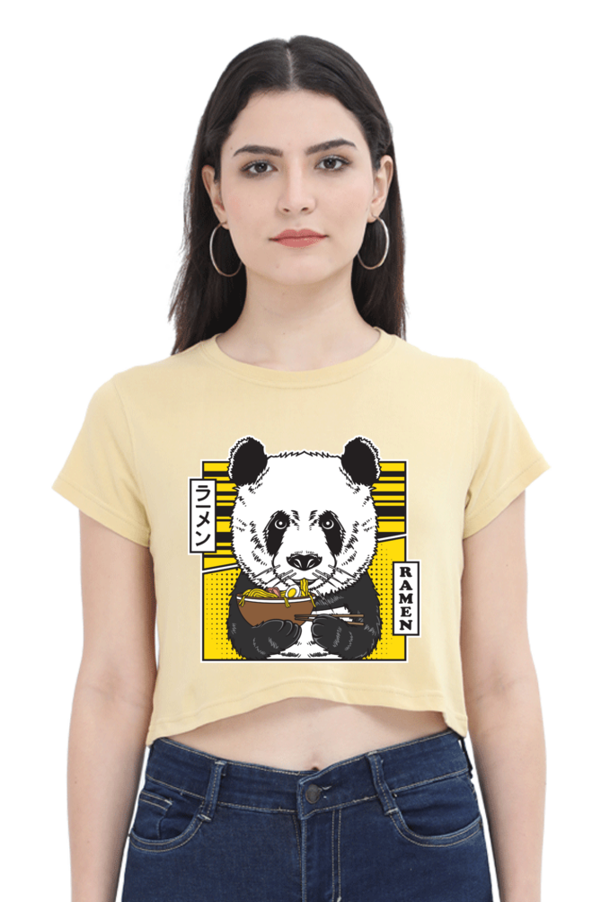Ramen Panda Crop Top