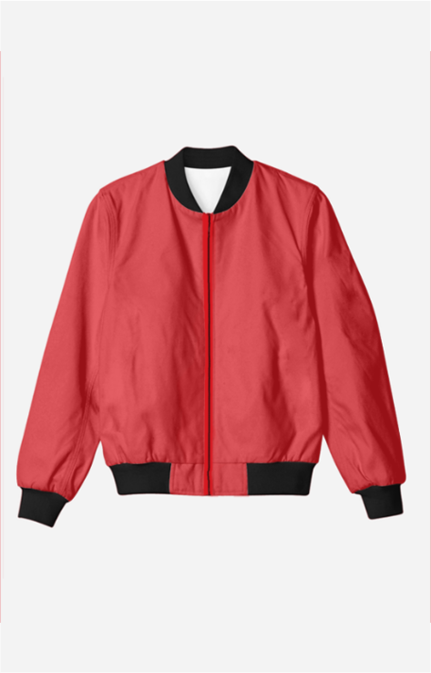 Red bomber jacket