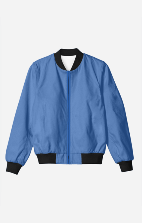 Blue bomber jacket