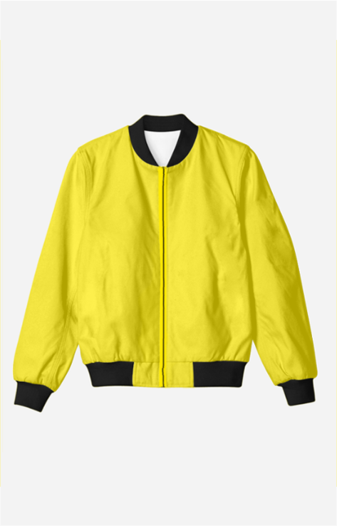 Yellow bomber jacket