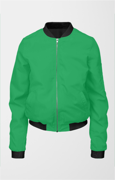 Women's green bomber jacket