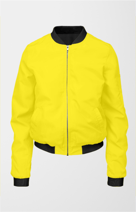 Women's yellow bomber jacket