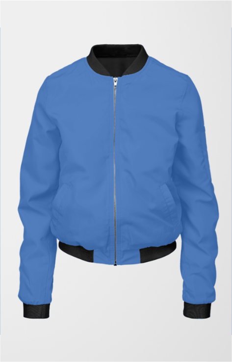 Women's blue bomber jacket