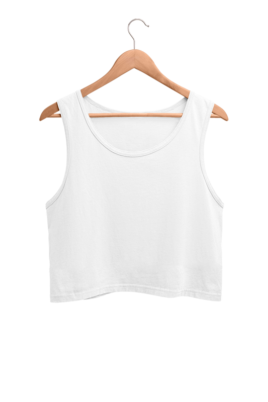 White Crop Tank Top