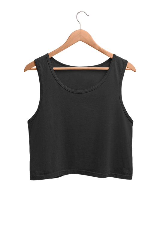 Black Crop Tank Top