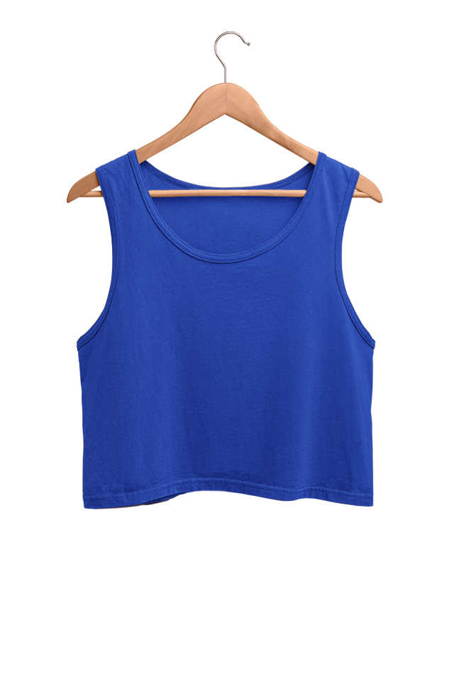 Royal Blue Crop Tank Top