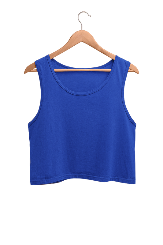 Royal Blue Crop Tank Top